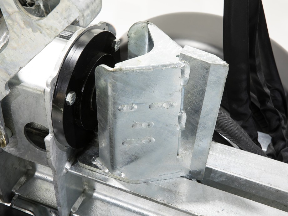 Oś belki z zawieszeniem